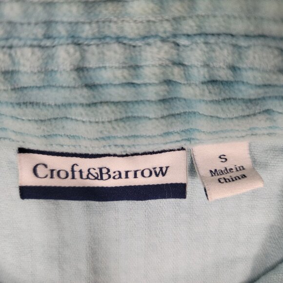 Croft & Barrow women's shirt corduroy shacket side pockets‎ pastel mint size S - Picture 2 of 15